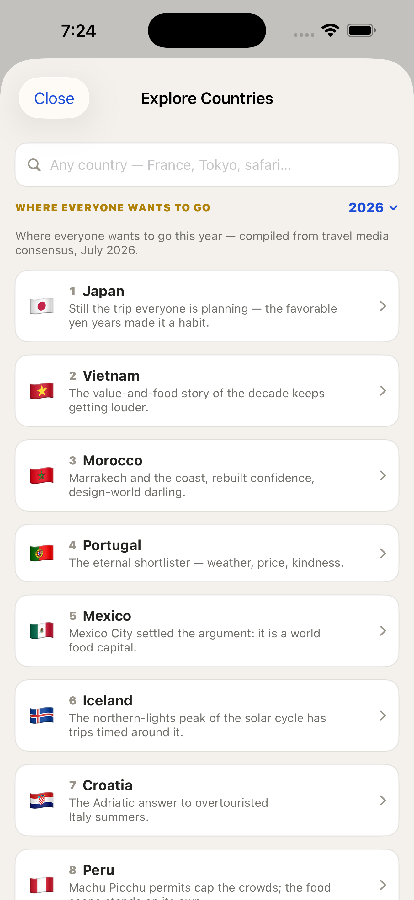 Explore Countries